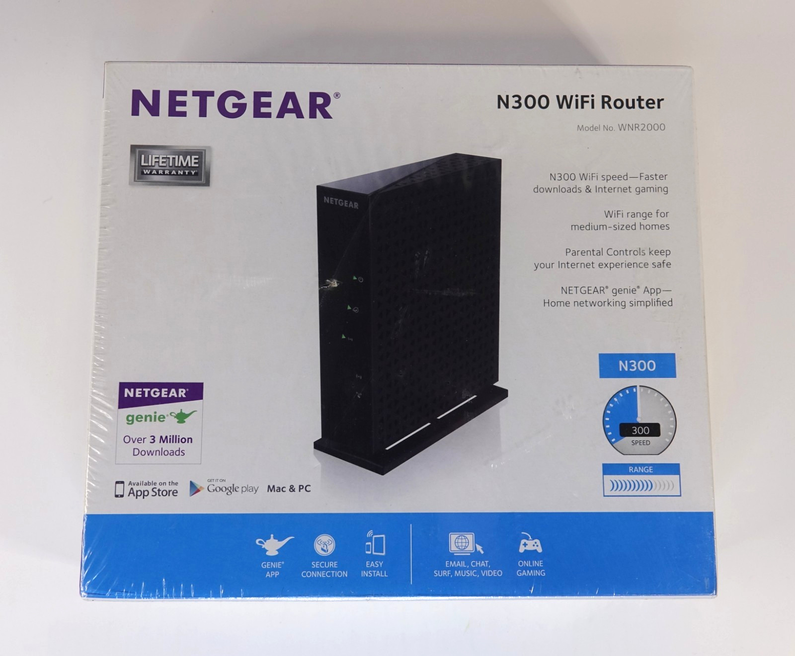 Netgear N300 WiFi Router - WNR2000 - Brand New (Sealed)