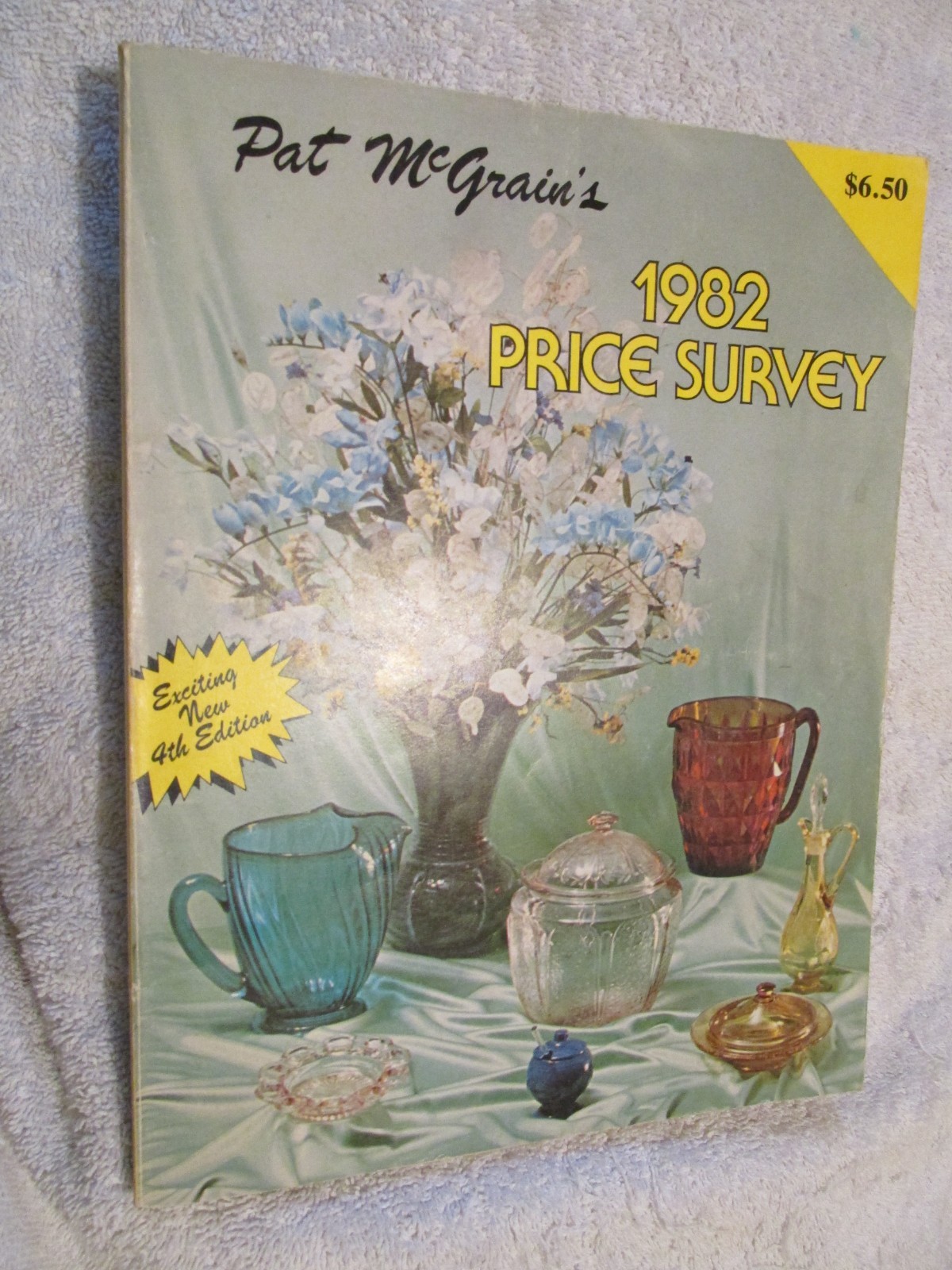 Vintage 1982 Glass Glassware Price Suvey Reference Guide Book Author Autographed