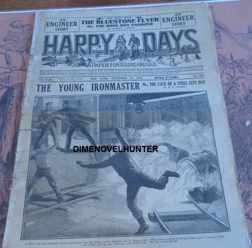 FRANK TOUSEY HAPPY DAYS # 1261 ASSORTED STORIES WATCH VIDEO DIME NOVEL