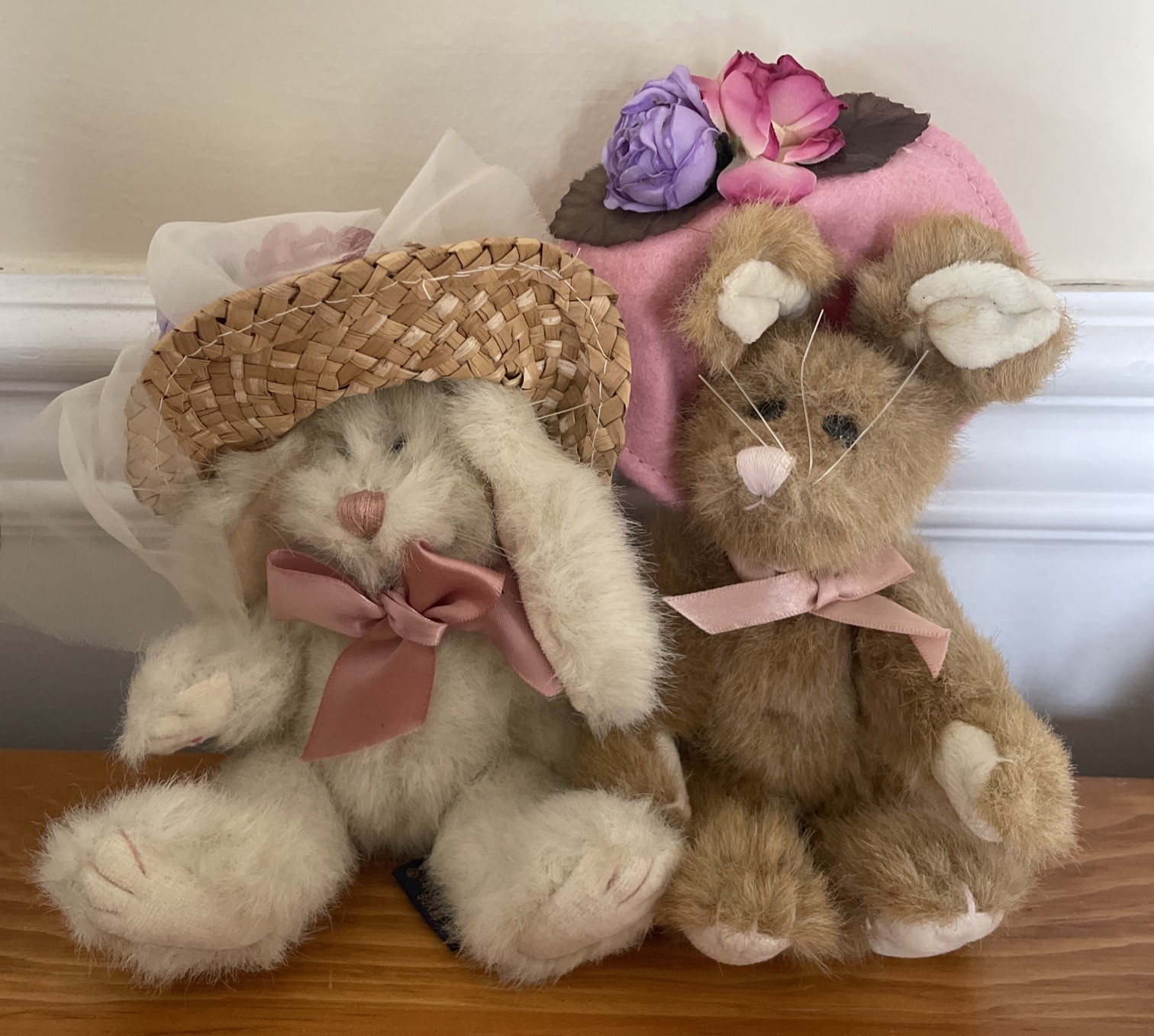 Boyds Plush Bunny Rabbit Friends  "Lucy" & “Giselle” - Set Of 2
