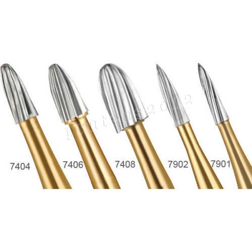Dental Tungsten Carbide Burs Finishing Polishing Trimming FG Egg Football Flame