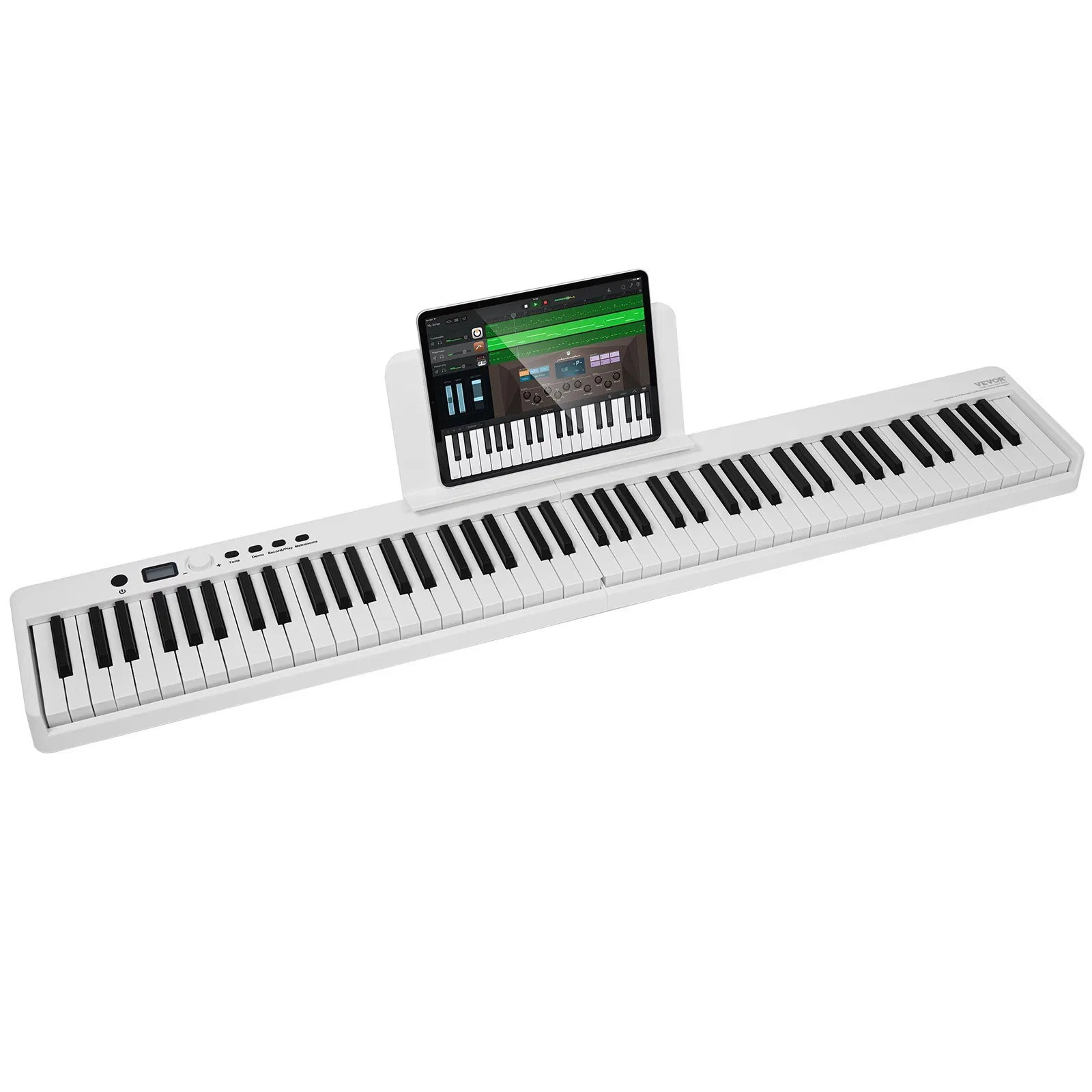  88 Key Folding Keyboard Piano, Bluetooth & MIDI, Portable Electronic Digital Fo