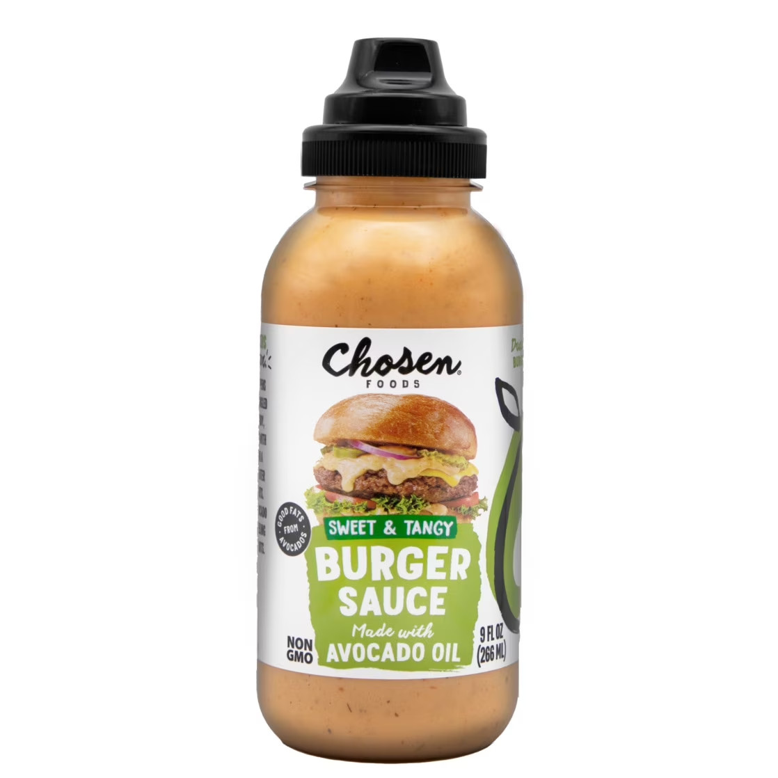 Avocado Oil Burger Sauce Creamy Sandwich Spread Dip Bottle 9 fl oz Dressing Dips