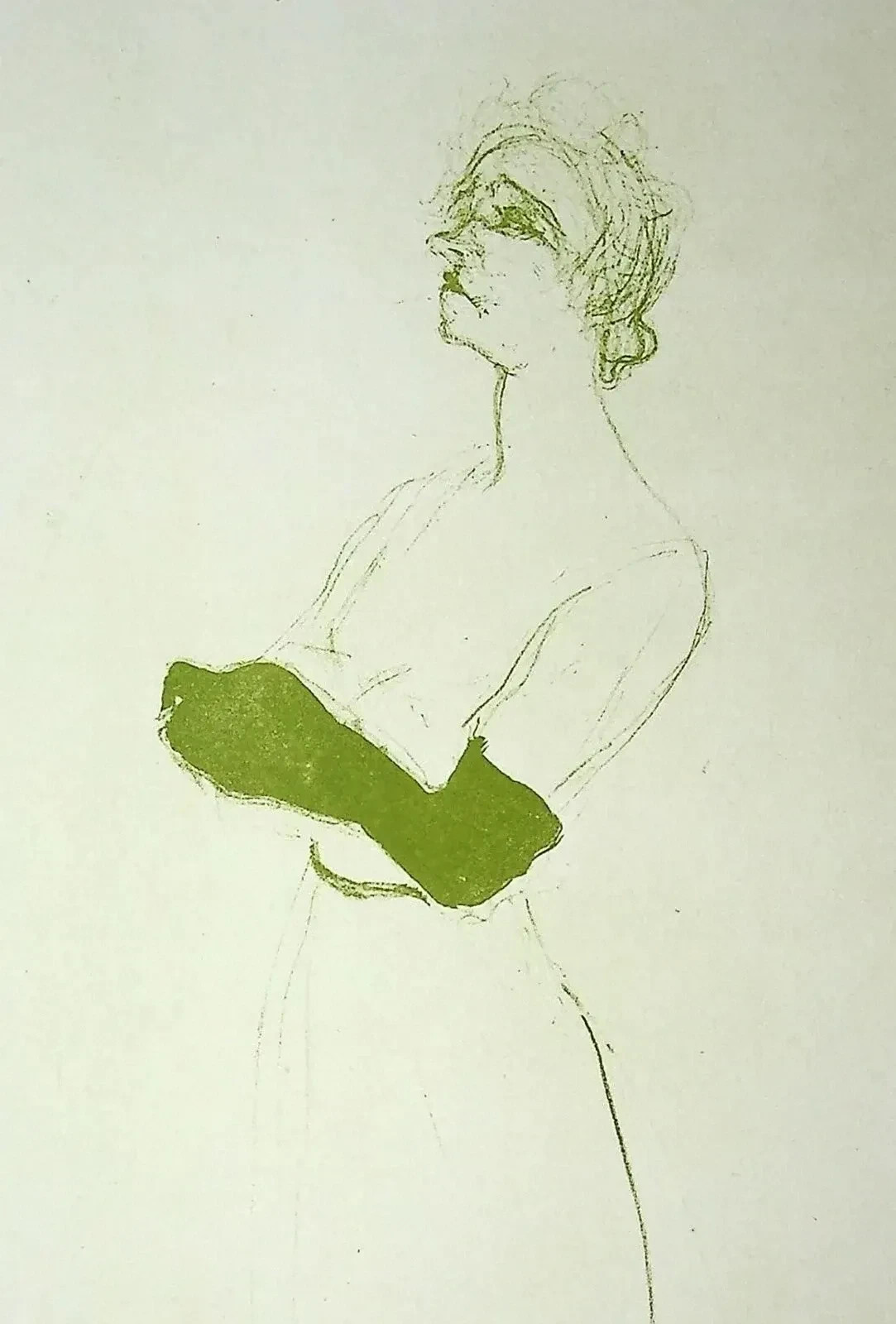 TOULOUSE LAUTREC : Chagrin d'amour - LITHOGRAPHIE signée, 1950