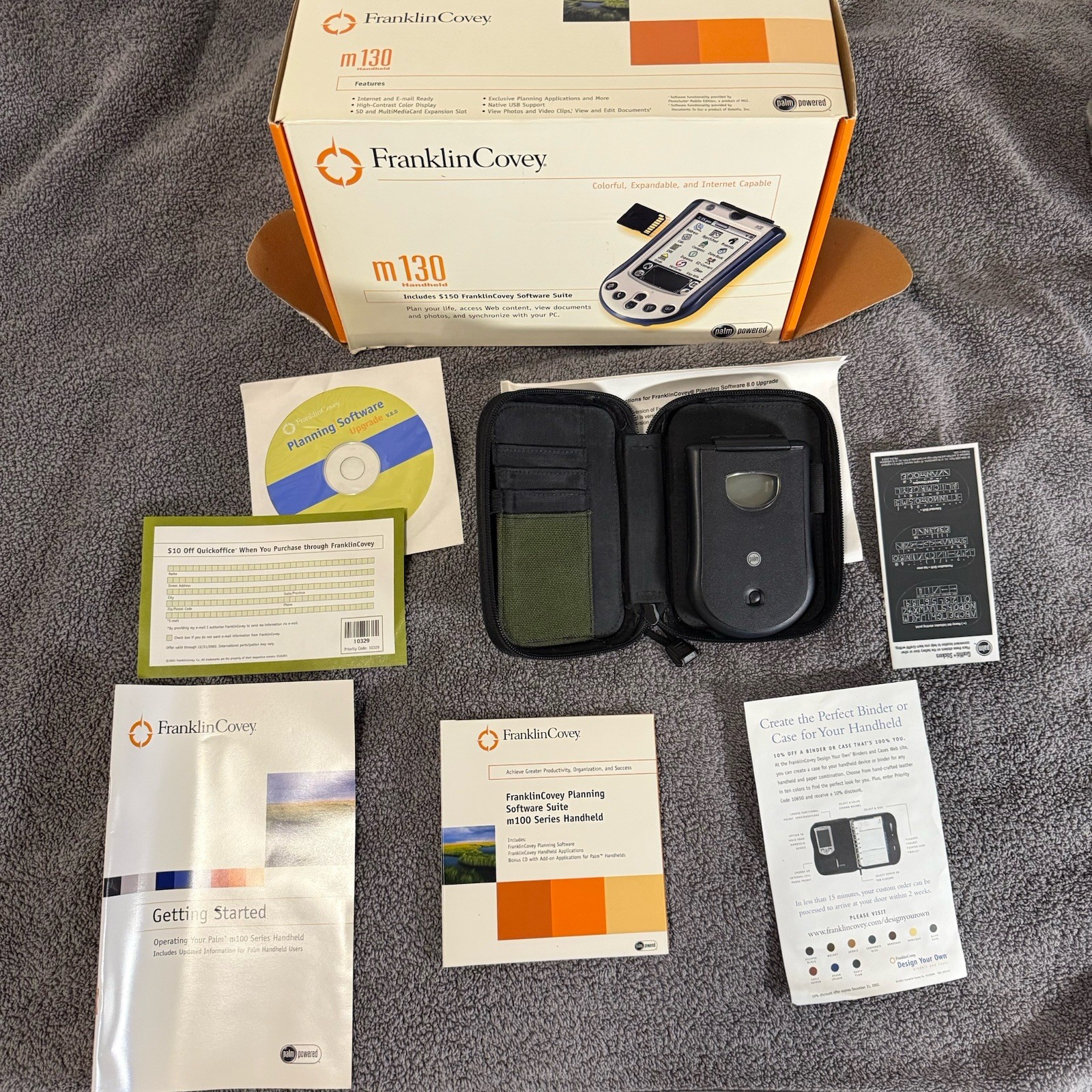 Palm M105 PDA w/Stylus and Cover - Excellent Condition - TESTED!  With Extras