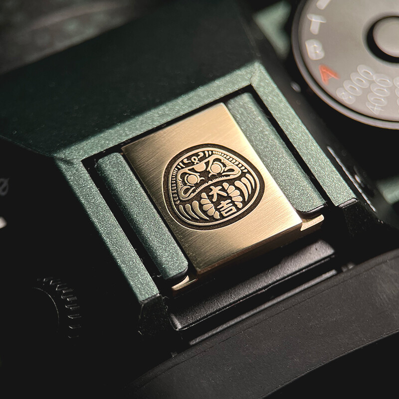 Camera Hot Shoe Cover Luck Metal Shutter Button For Fuji Canon Sony Leica Nikon