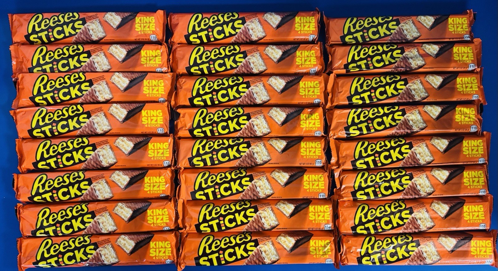 (24) Reese’s Peanut Butter Sticks Milk Chocolate King Size 3oz. Past BB: 01/2026