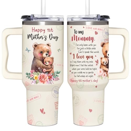 First for New Mom, Daughter from Husband, Sister - 1st for Mom - Happy Mommy - 