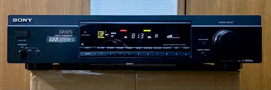 SONY ST-SA5ES FM/AM Stereo Tuner AC100V 50Hz/60Hz Black Used Operation Confirmed