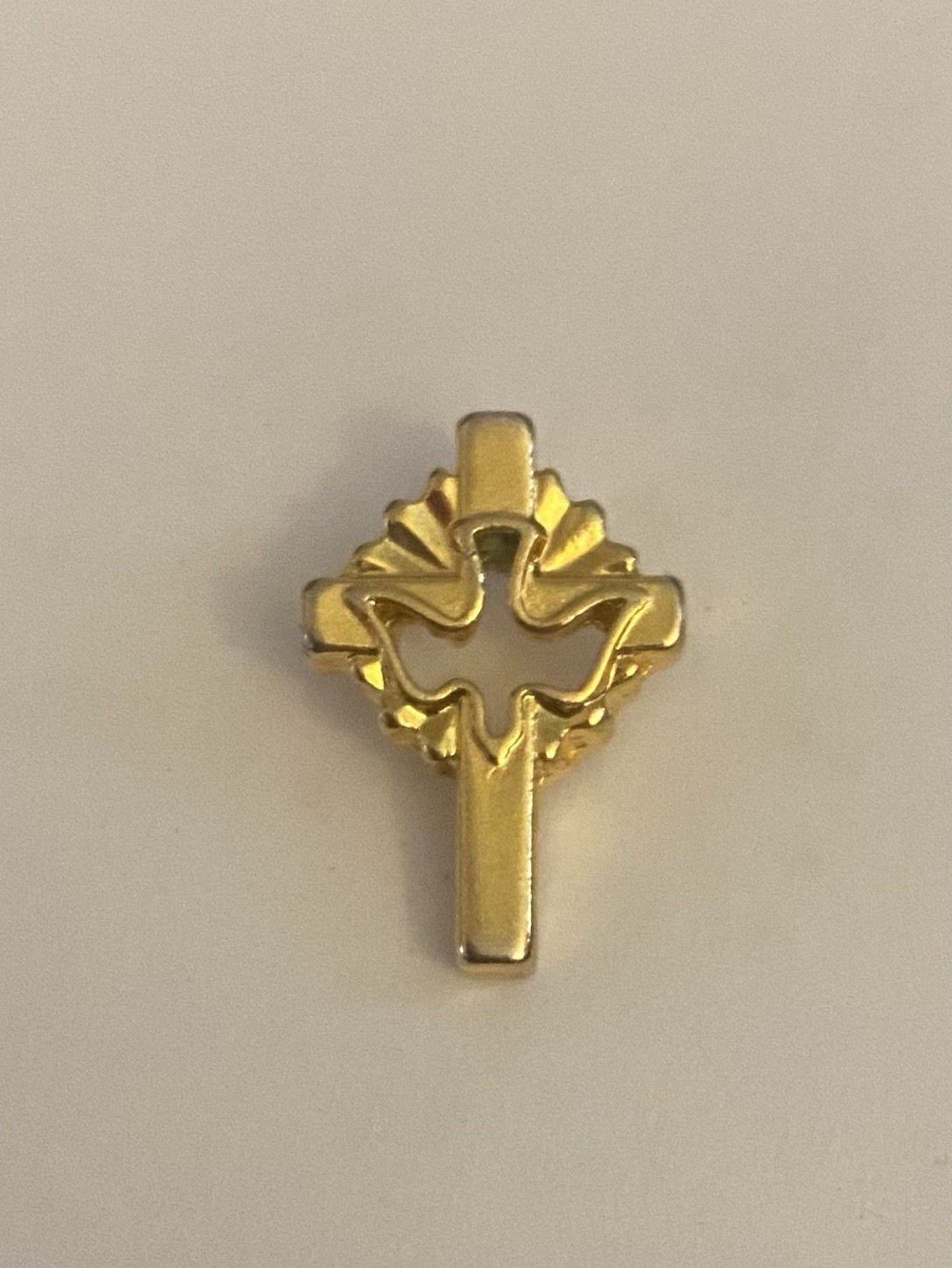 Religious Cross With Dove Lapel Pin P183