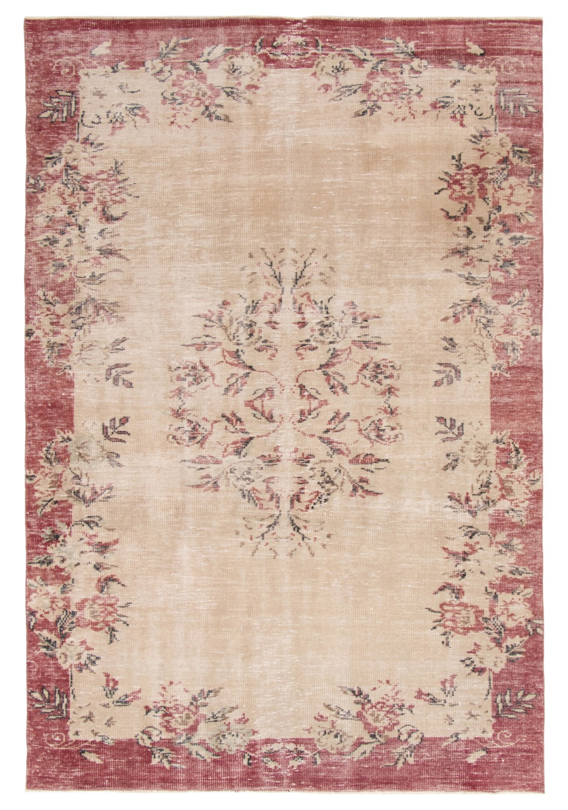 Traditional Vintage Hand-Knotted Oriental Carpet 5'3" x 8'2" Wool Area Rug