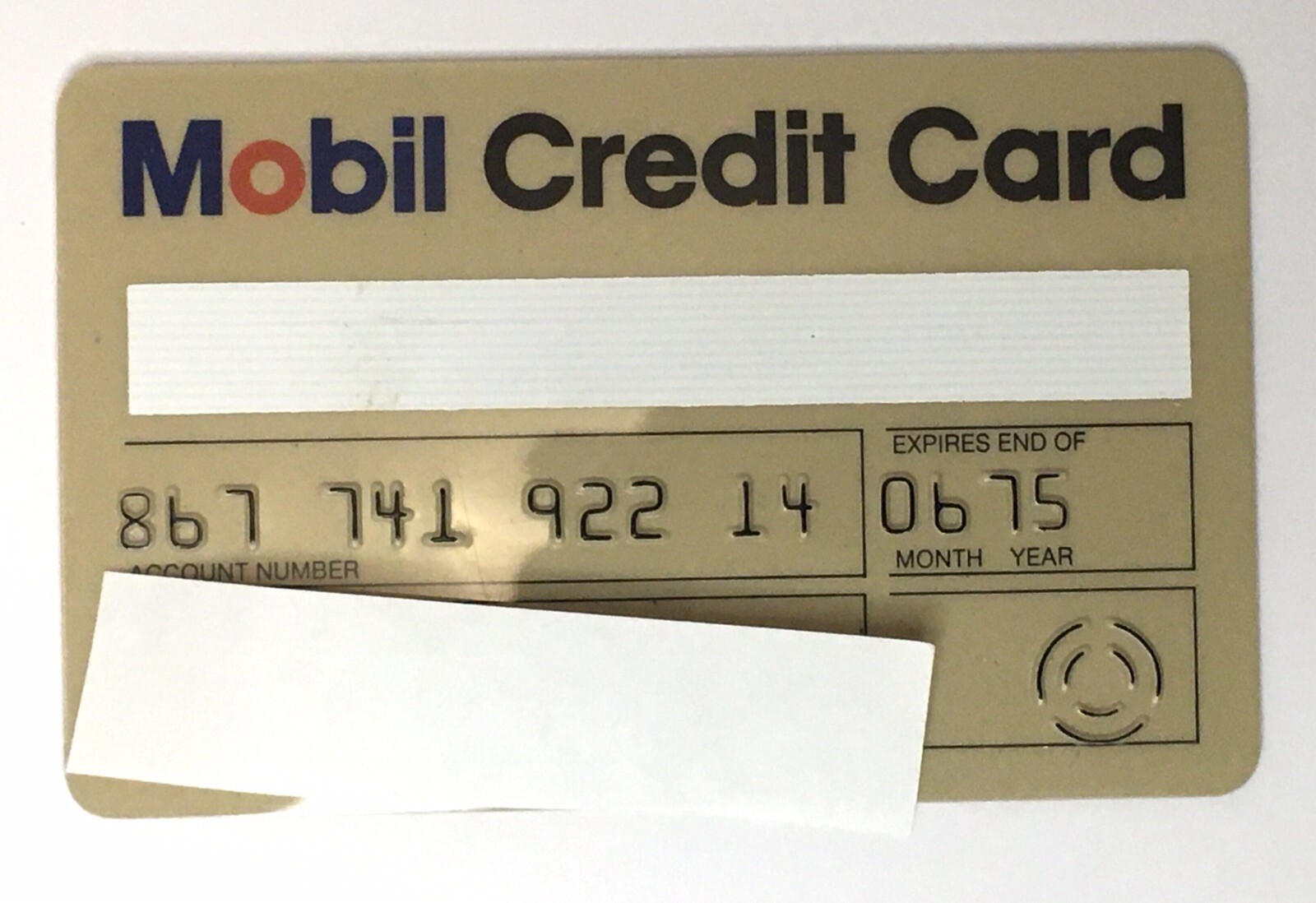 1970s Mobil Gas Oil Credit Card Expired 1975 Vintage SOHIO BORON