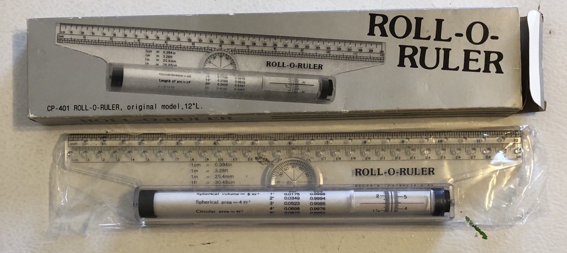Roll-O-Ruler Rolling Drafting Ruler 12"  CP-401 Model New In Box