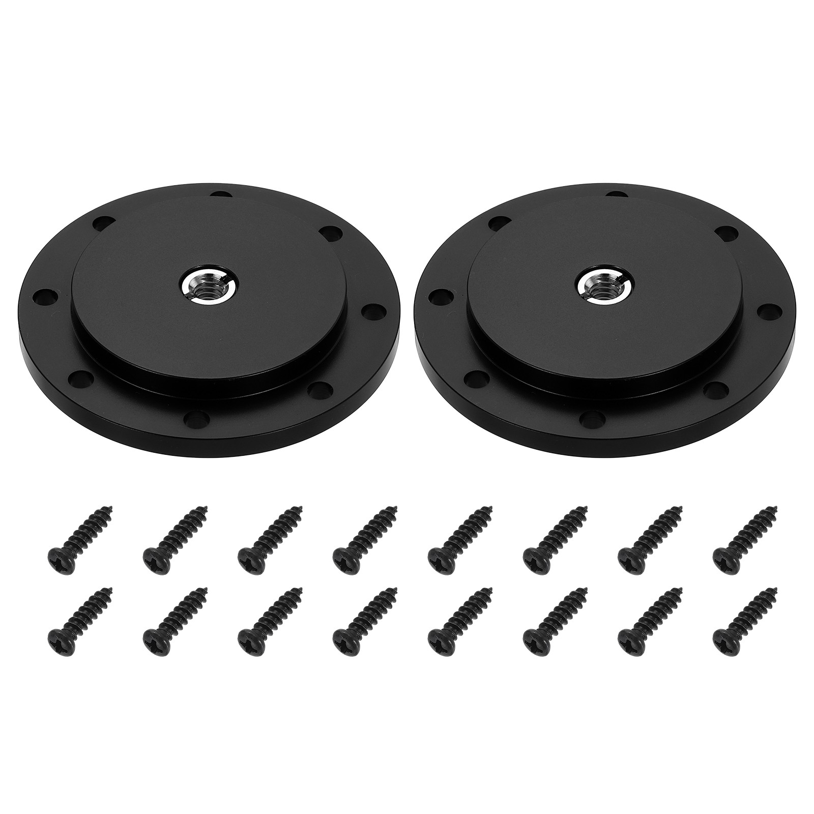 3/8" Thread Tripod Adapter Holder 2Pcs with Adapter Screw for DSLR Black