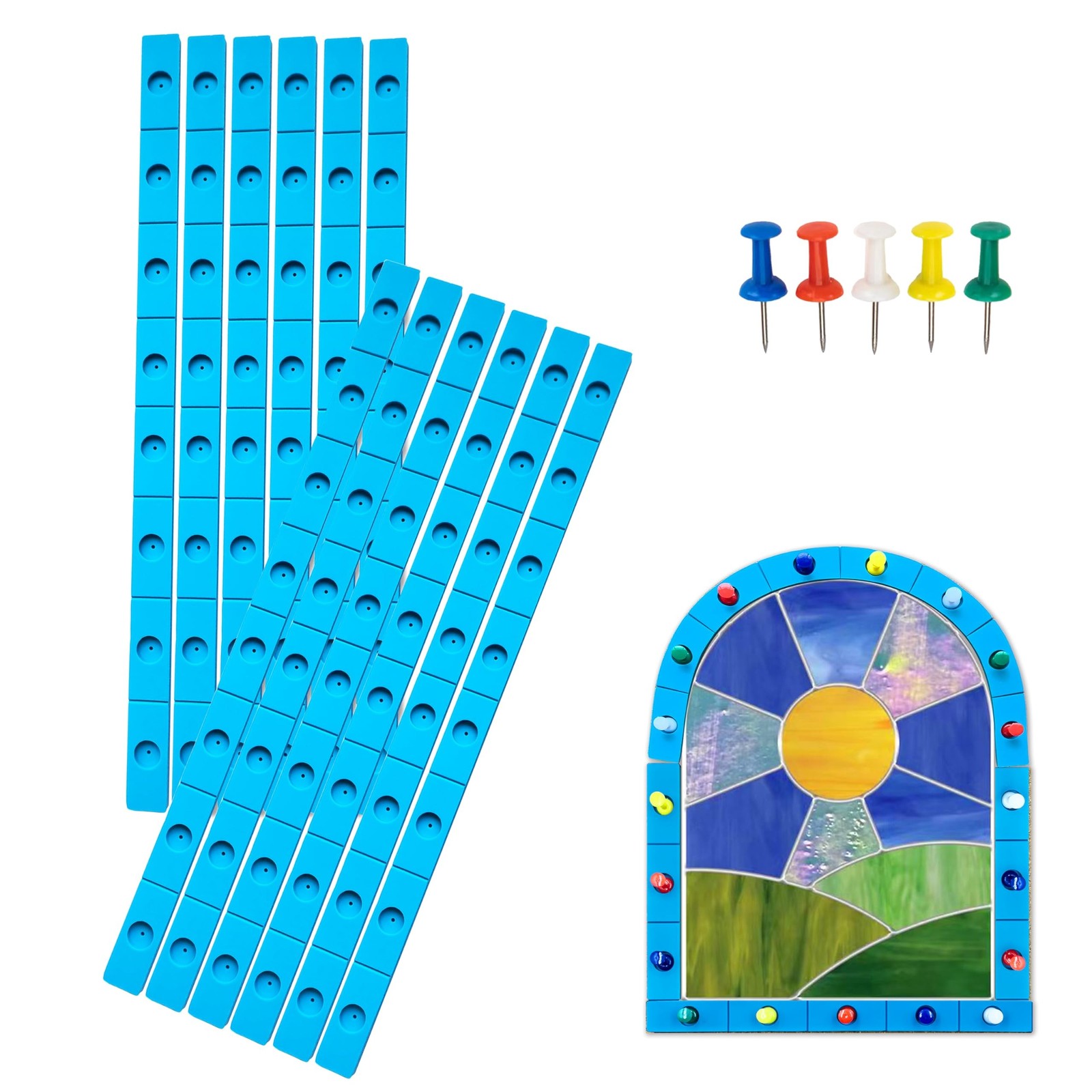 Layout Block System for Stained Glass Panels, Free to Bend, Stained Glass Too...