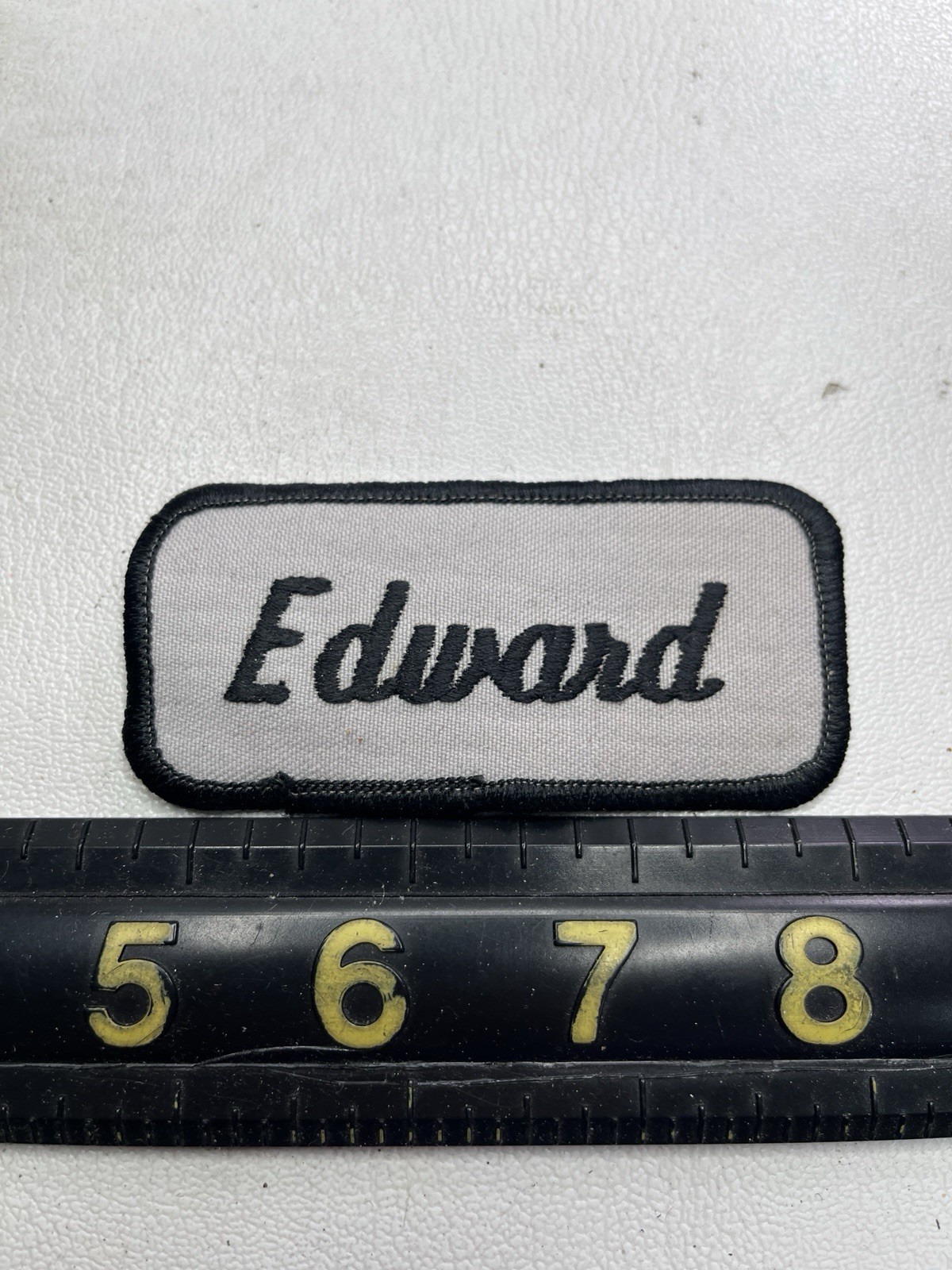 Vtg 3.5” NAME EDWARD Patch For Mechanic Technician Repairman Workwear Etc. P016