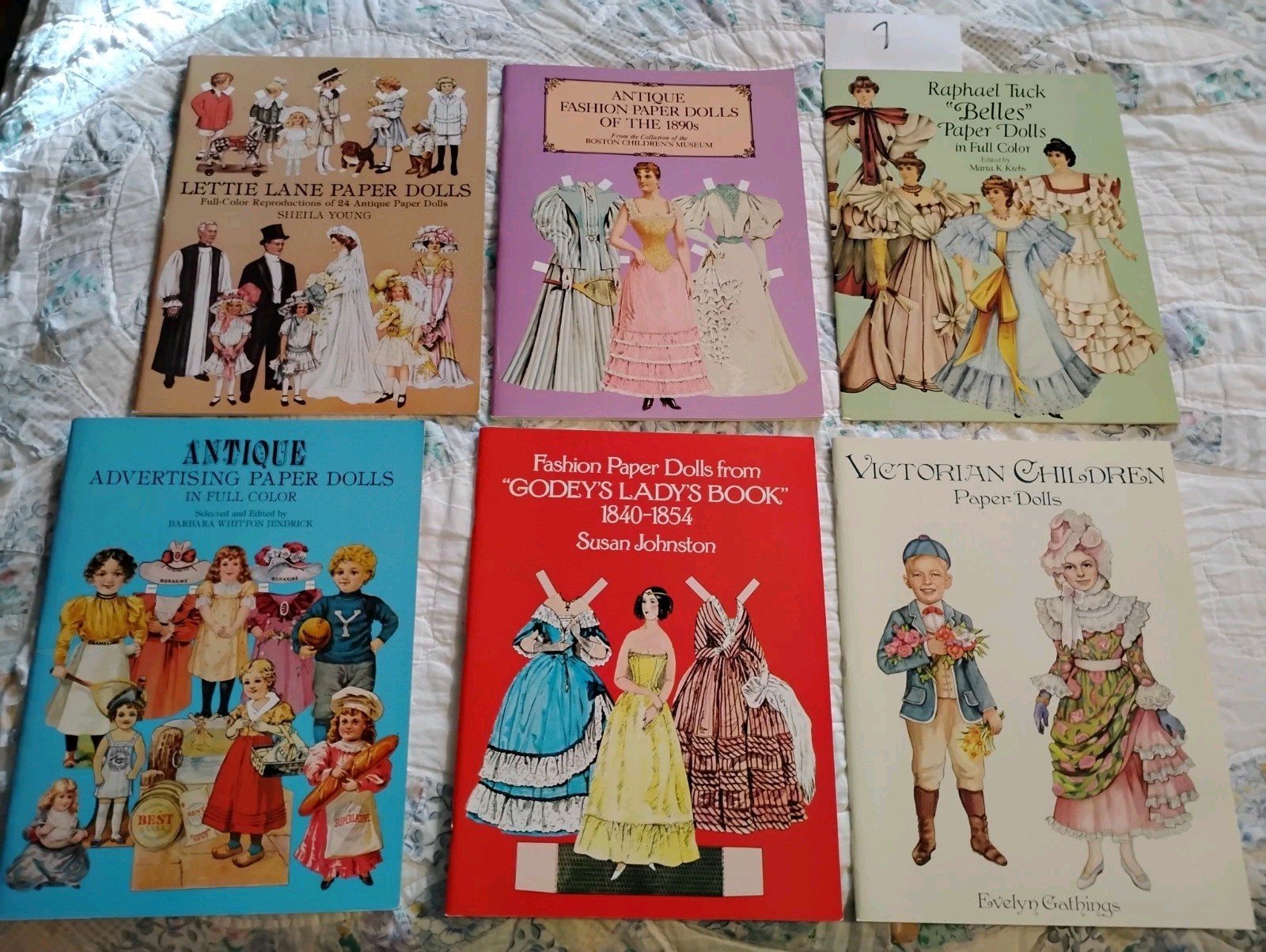 Lot of 6 NEW Vintage Variety Gorgeous Victorian Paper Dolls Books Uncut Unused
