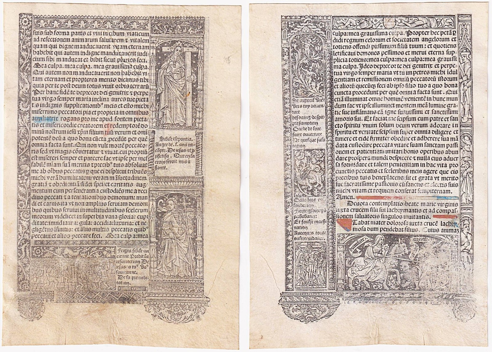 Hours Book Of Hours Incunabulum Book Of Hours Paris Simon Vostre 1501 / 76