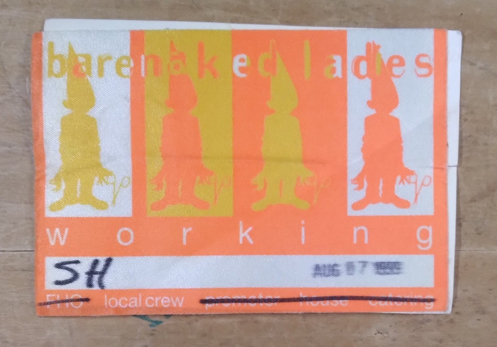 Barenaked Ladies Stunt Concert Tour Backstage Crew Pass Aug 7, 1999