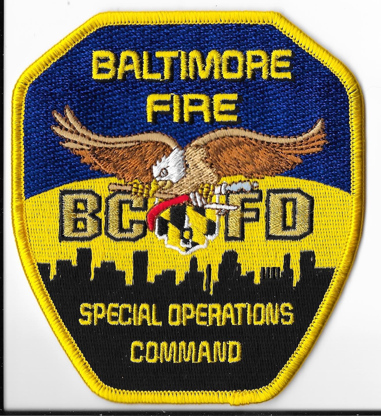 Baltimore Fire Department, Maryland Special Operations Command Patch V1