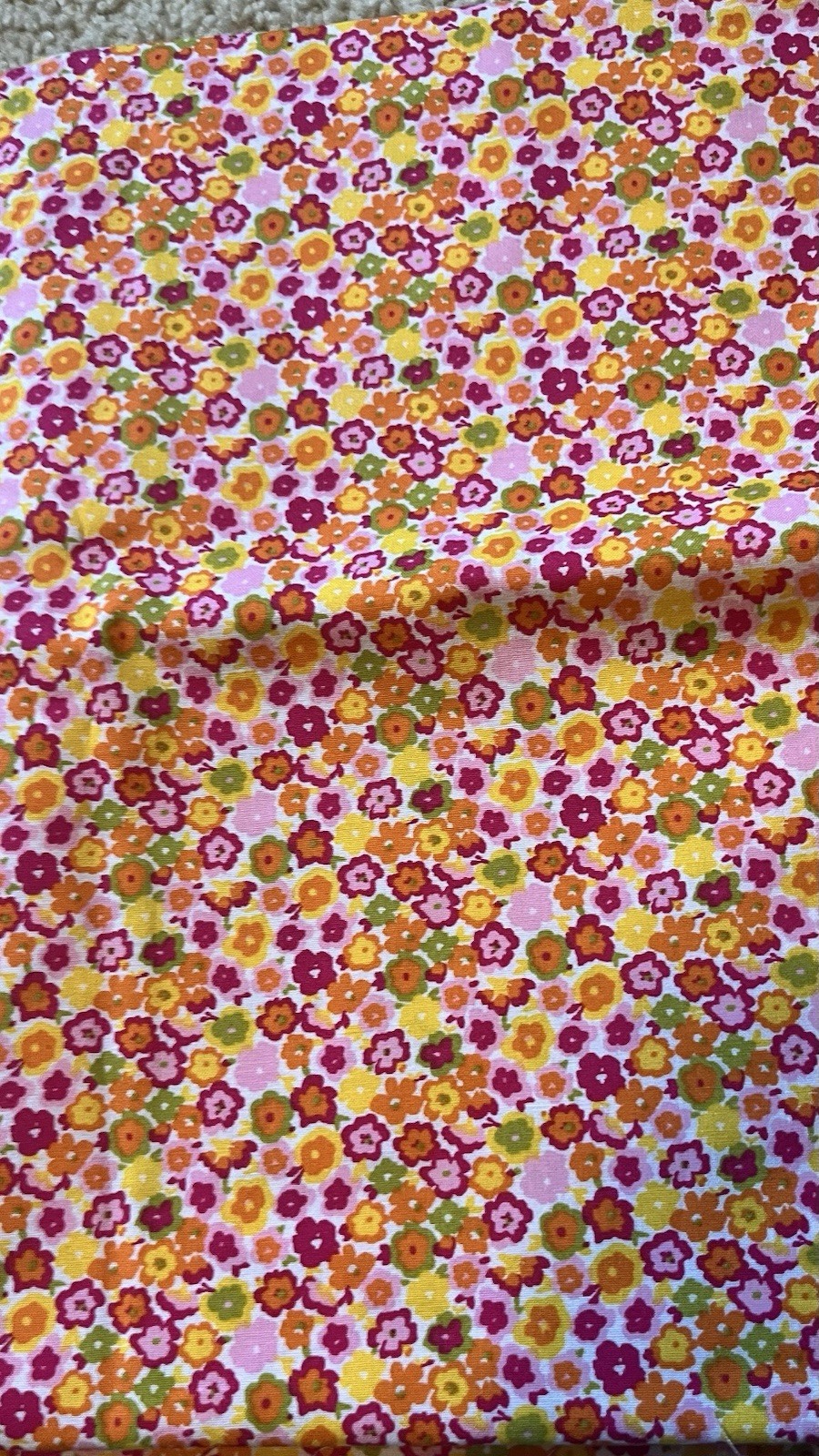 Waverly Inspirations Screen Prints Fabric 100% cotton 55”X45” Pink Green Yellow