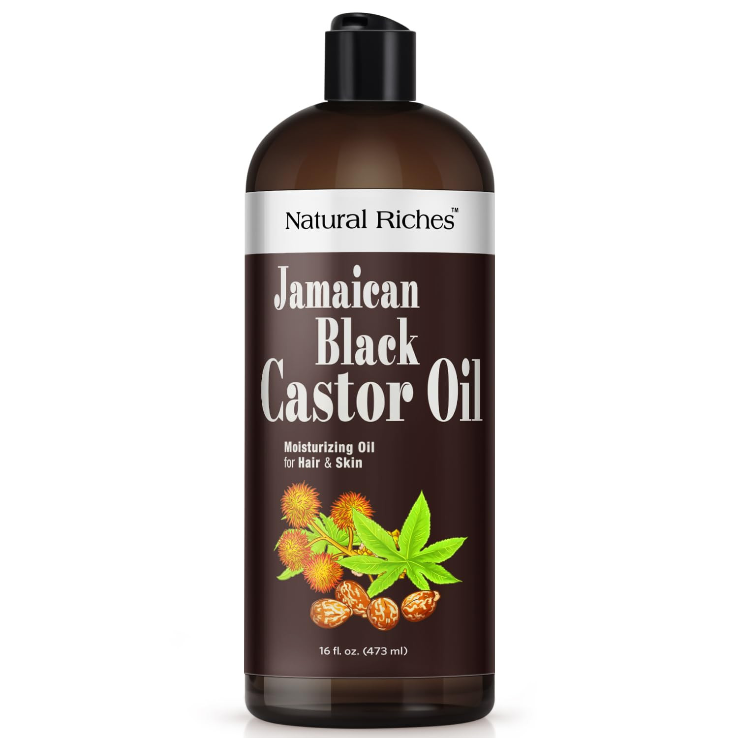 Jamaican Black Castor Oil Pure Organic Cold Pressed for Hair Growth Skin Care fo