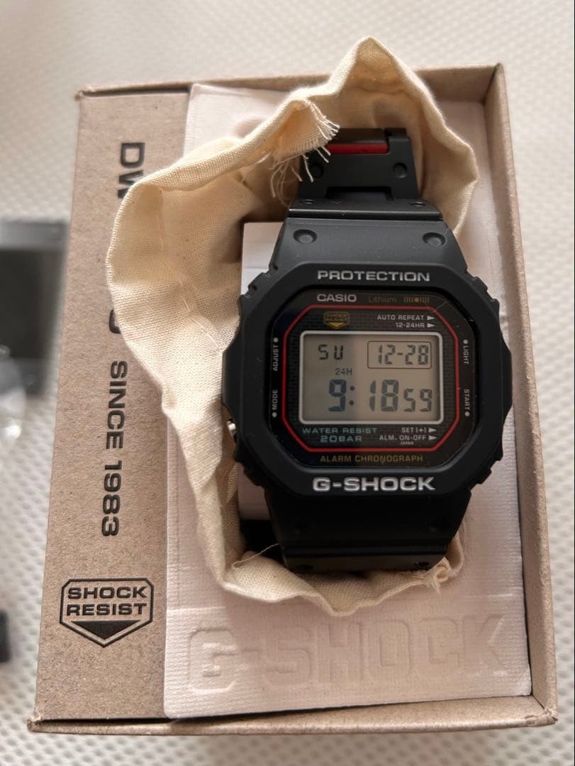 Casio DW 5000R G Shock Vintage Watch with Red Composite Band Original