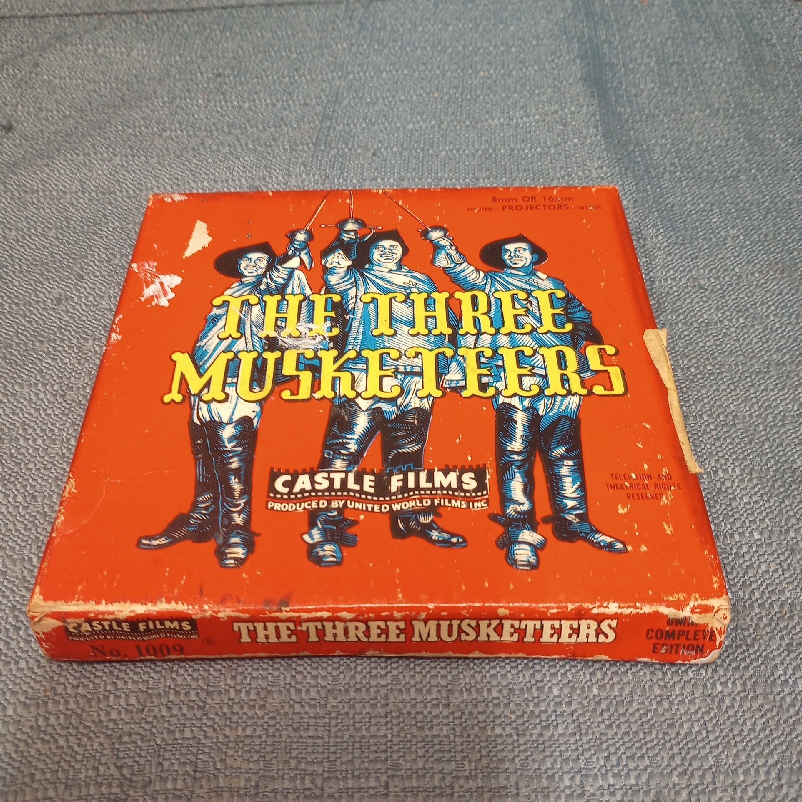 "THE THREE MUSKETEERS" Castle Films 8mm Complete Edition #1009 Movie Film