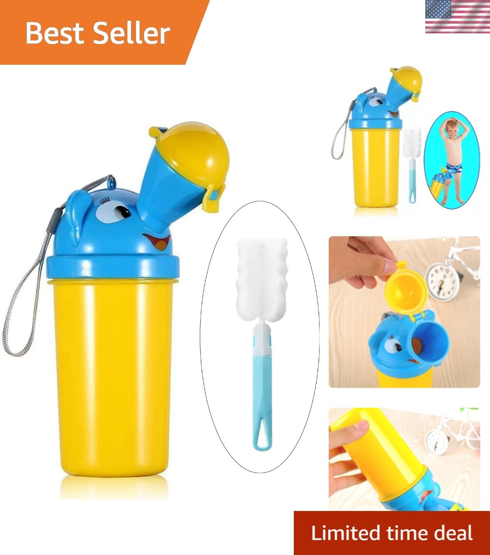 500ML] Portable Baby Child Kids Travel Potty with Clean Brush,Hygienic Leak P...