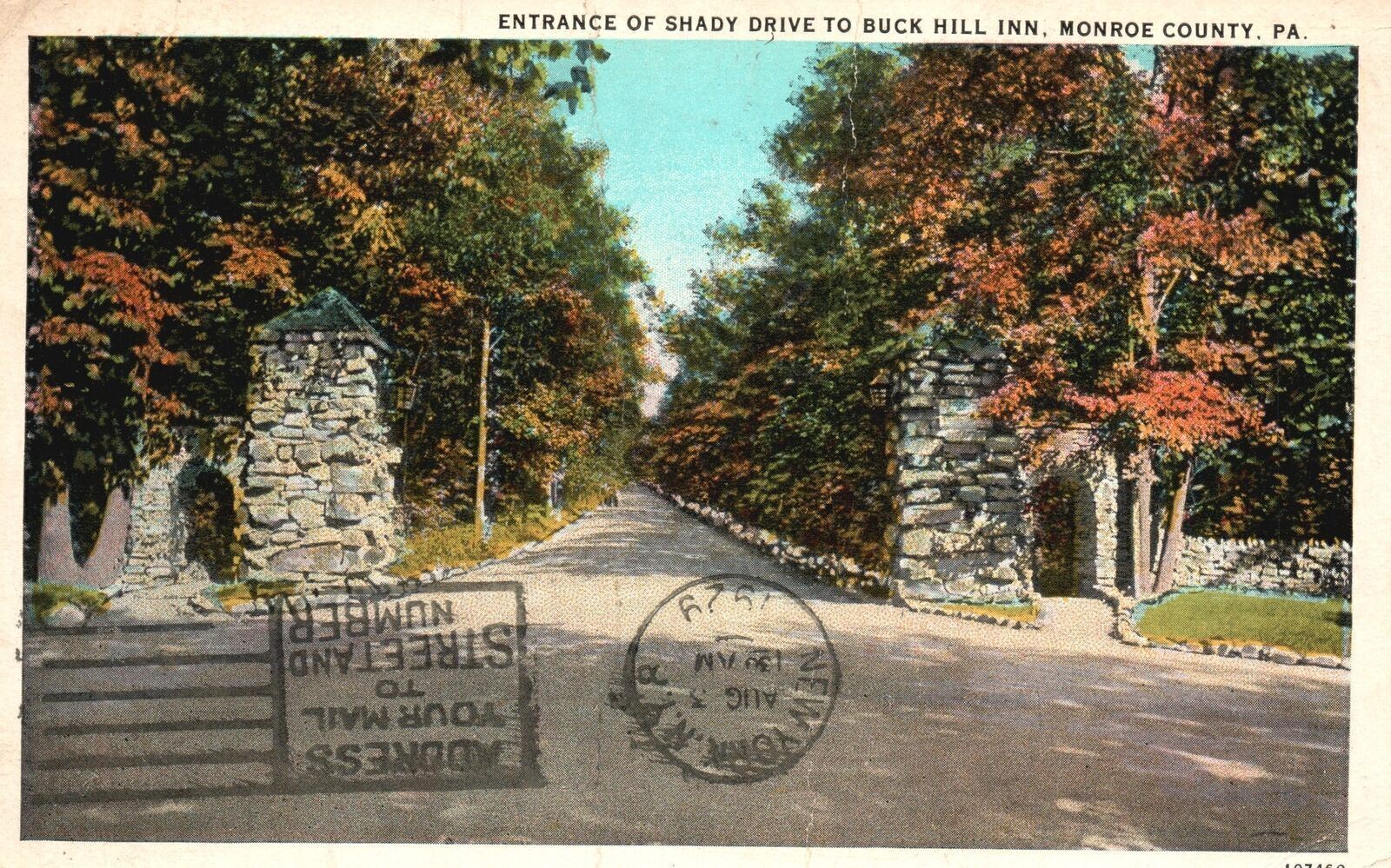 1929 Shady Drive Buck Hill In Monroe County Pennsylvania Street View Postcard
