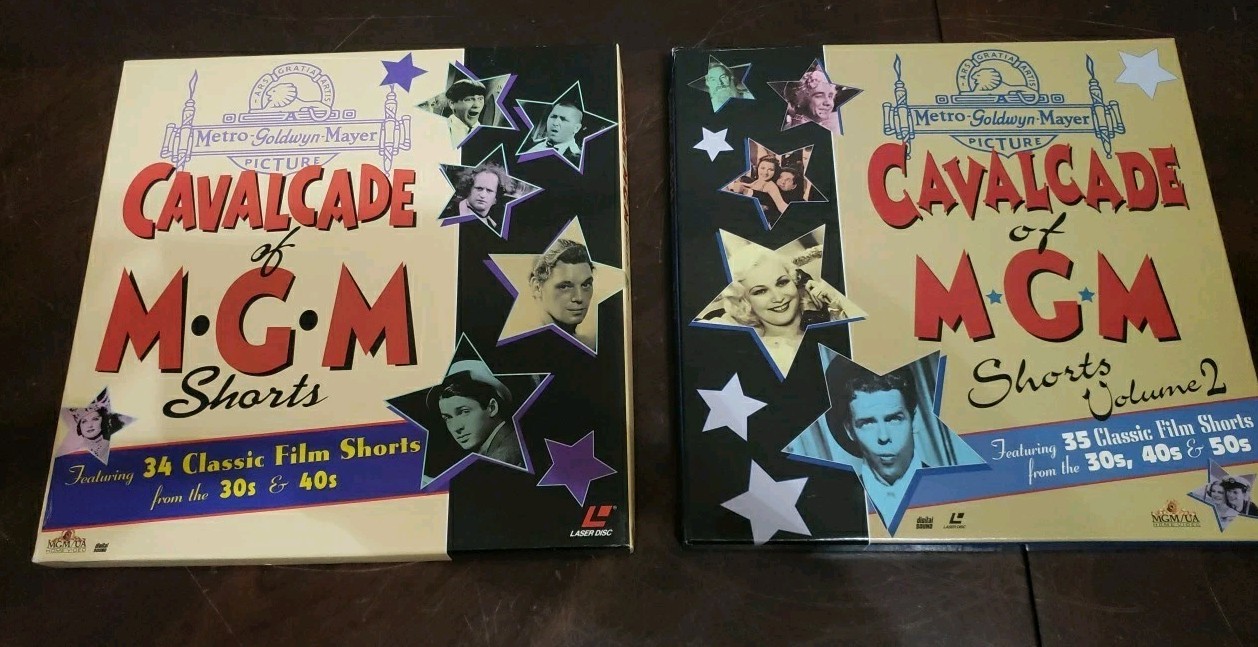 Lot of 2 Laserdisc Box Sets CAVALCADE OF MGM SHORTS Volumes 1 and 2 W32