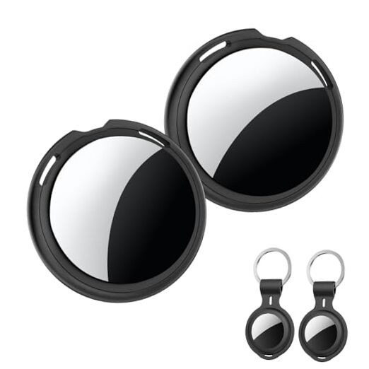 Apple MFi Certified 2 Pack Smart Tracker Tags—Air Tracker Pair—2*Black