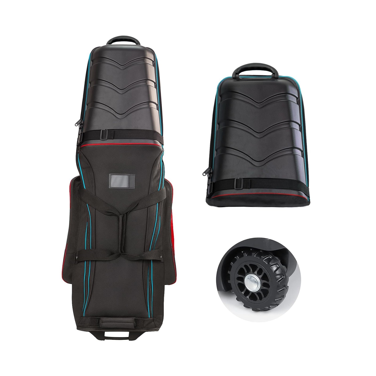 Golf Travel Bags for Airlines with Hard Case Top & Wheels, Hard Shell Top Pro...