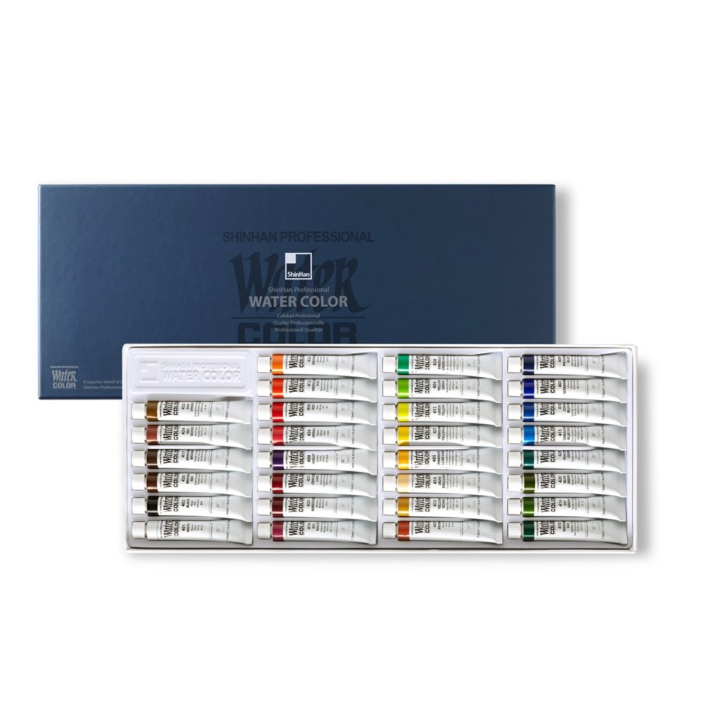 ShinHan Professional Watercolor Paint 7.5ml Tubes - 30 Color Set