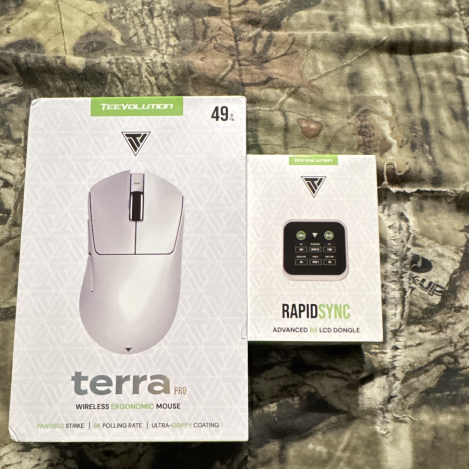 Teevolution Terra Pro Wireless Ergonomic Mouse 42000 DPI Optical 5 Buttons White