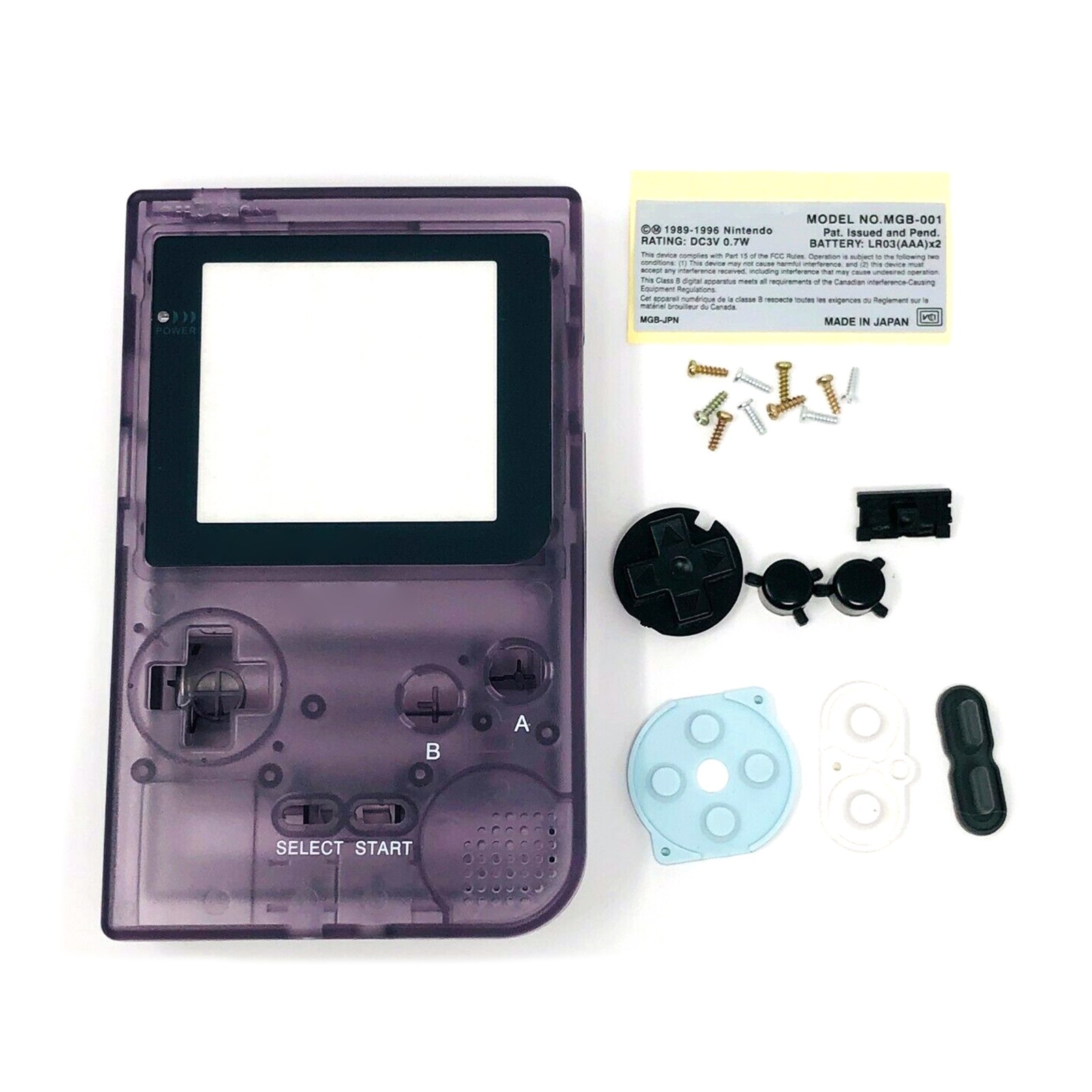 Soft Housing Shell Case Screen Protective Cover For GBP Game Boy Pocket Purple x