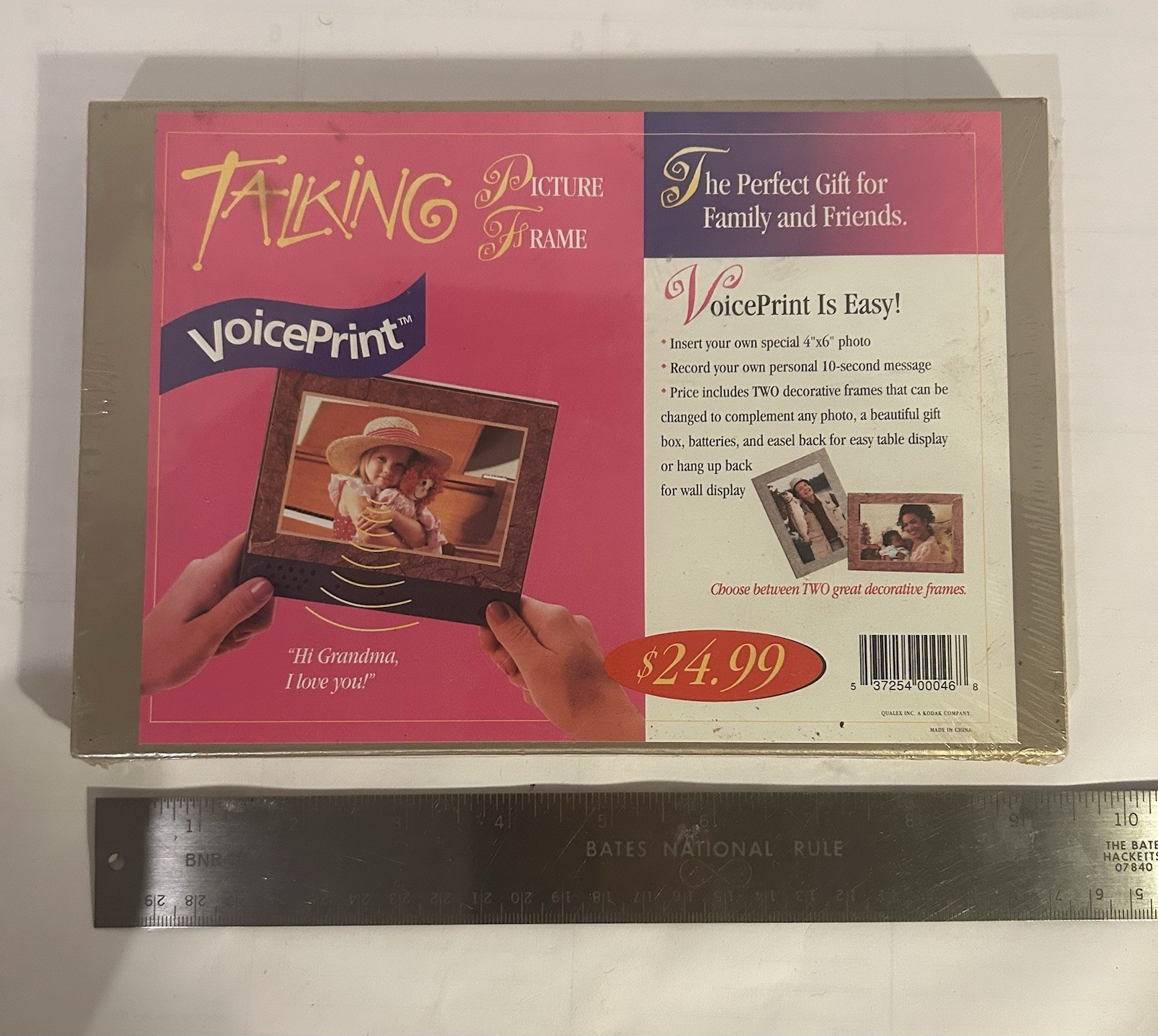 Sealed Voice Print Talking Picture Frame for 4 X 6 Photo 10 Second Message