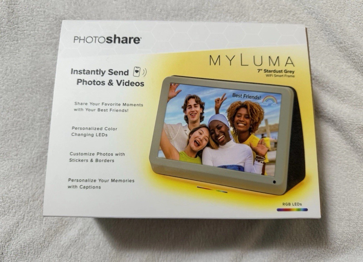 My Luma Photo Share 7” Stardust Grey WIFI Smart Frame. FML07SD