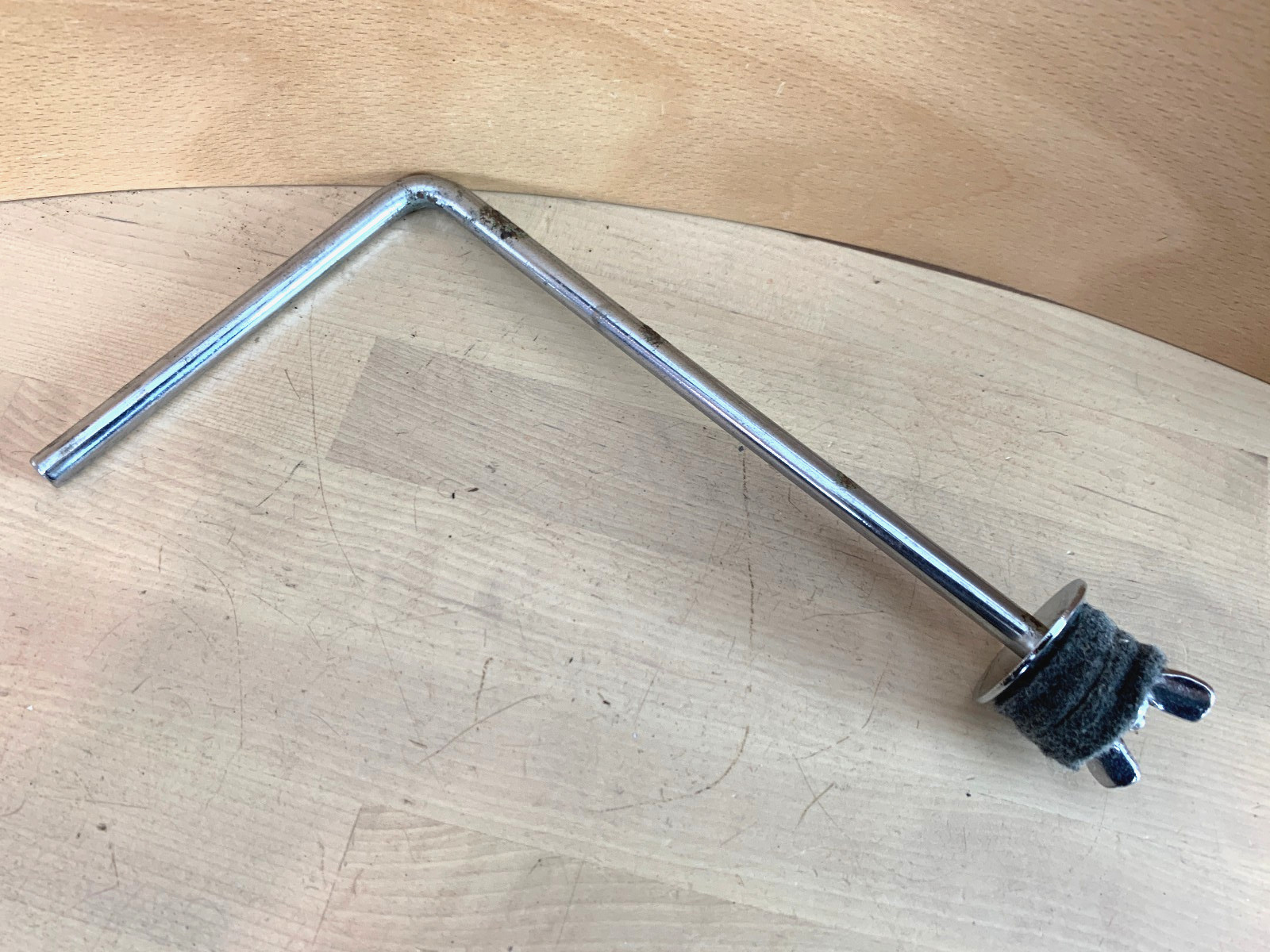 SLINGERLAND 1930s Vtg CYMBAL L-ARM 9" Short Fixed 5/16" Diam. Traps Holder Mount