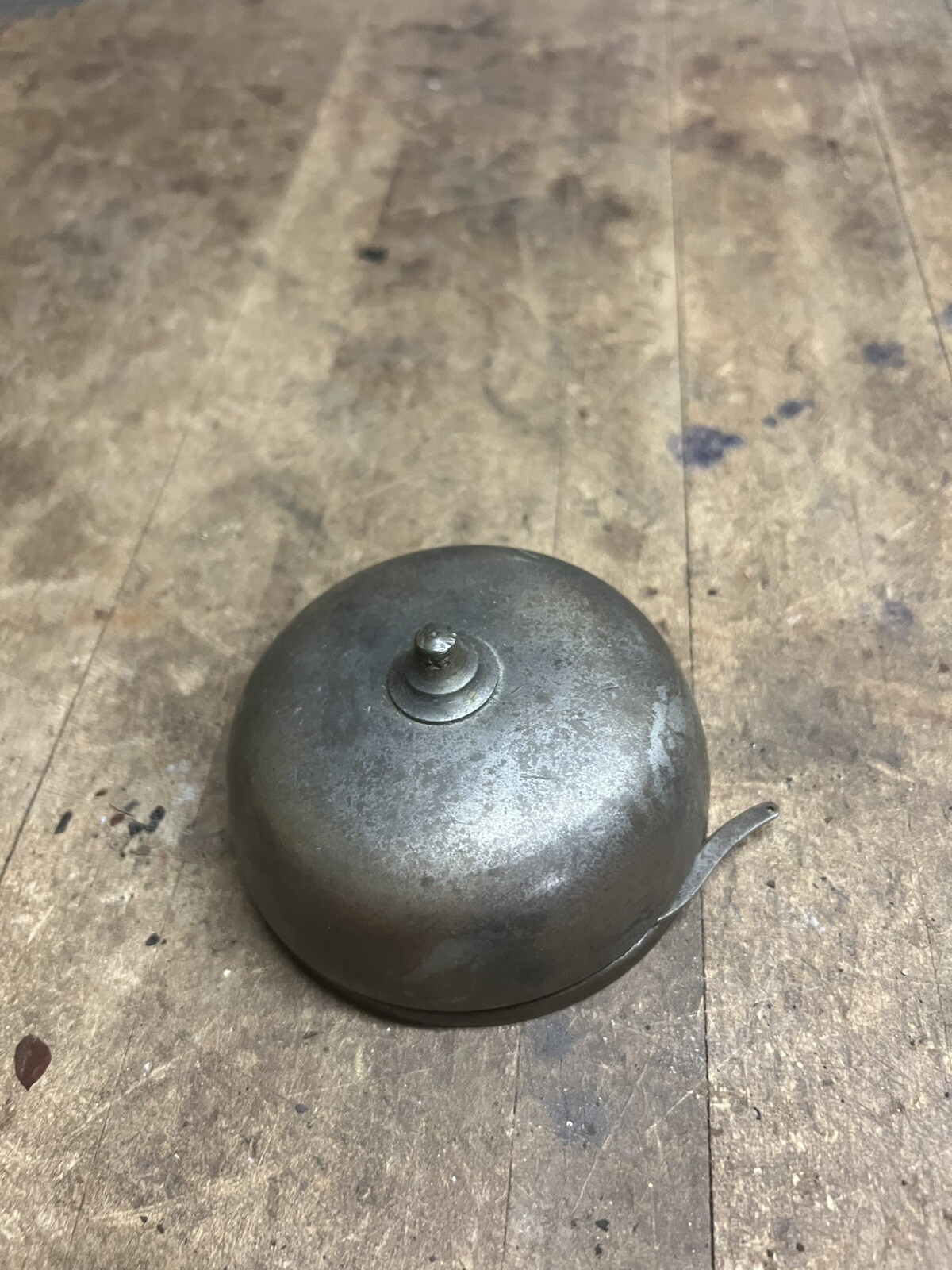 Antique Old Wind Up Mechanical Door Bell Ringer Signal Alarm Hardware Brass USA