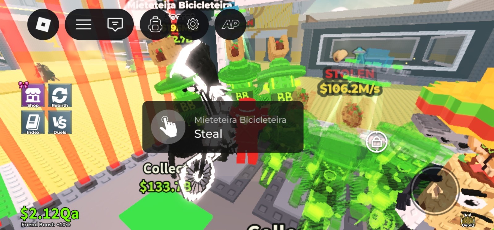 Roblox Secret Gold Radioactive Mieteteira Bicicleteira Game Asset Virtual Item