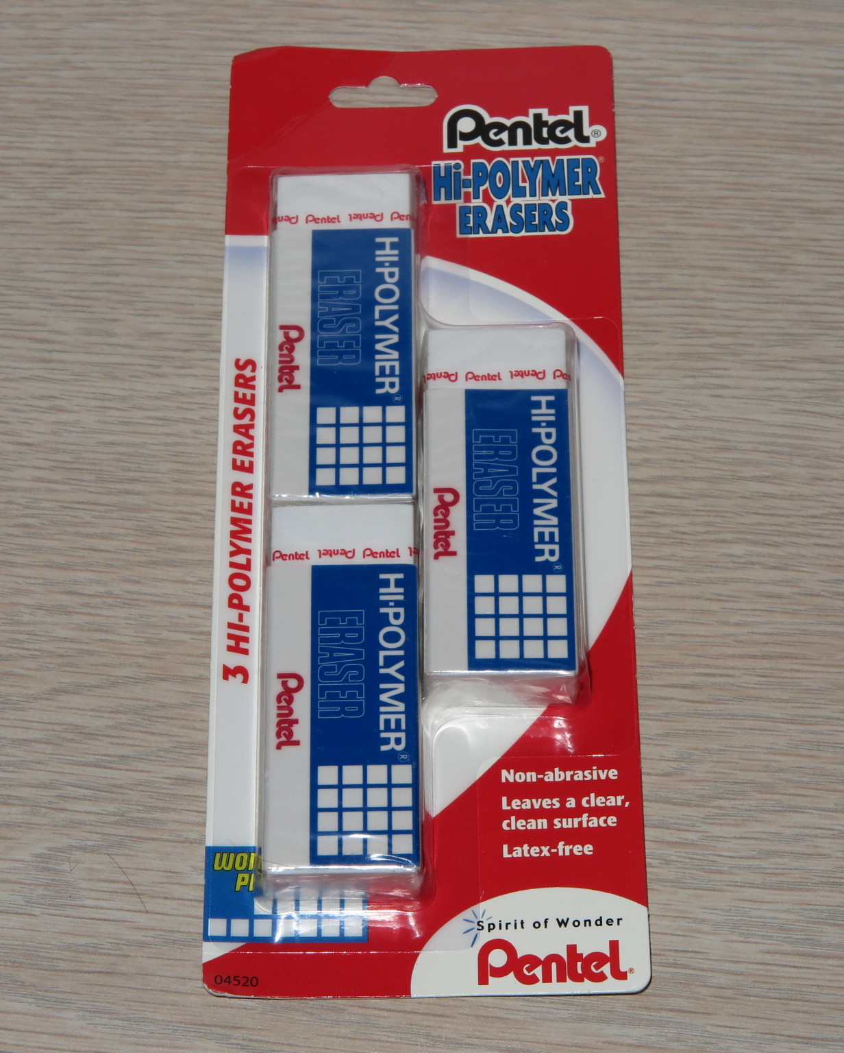 Pentel Hi-Polymer Erasers (3-Pack) - New