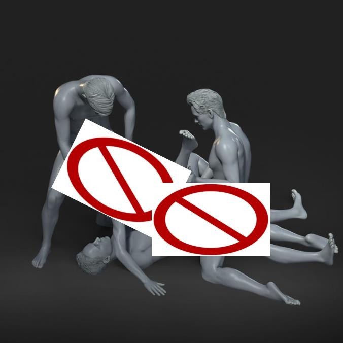 3D printed Resin Model Kit 3 Boy And Girl Action Anime Figure Unpainted Fantasy