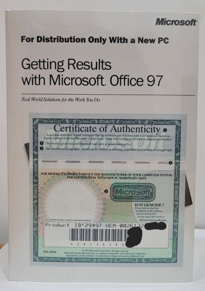 Getting Results With Microsoft Office 97 New Sealed Includes Original Disc