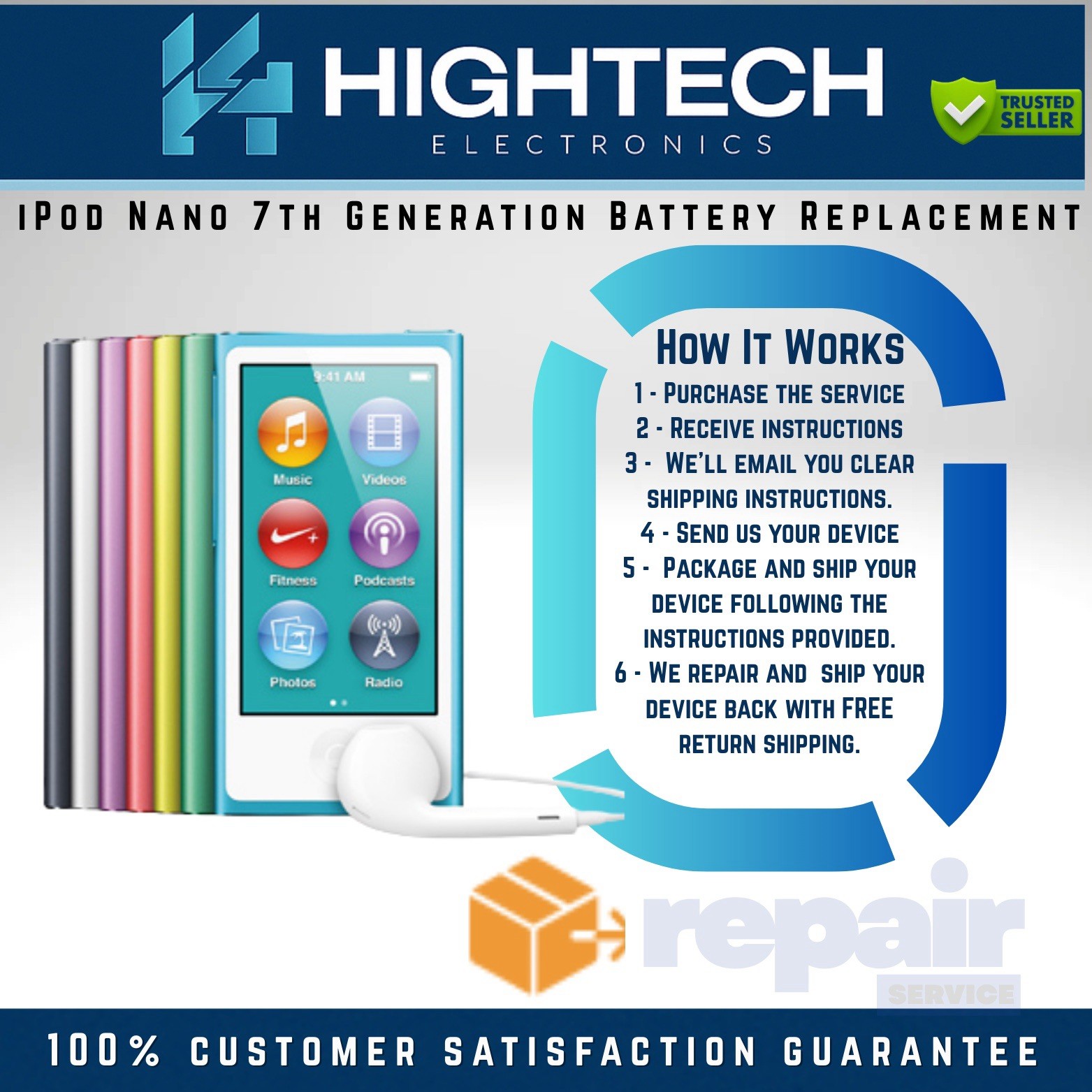 iPod Nano 7th Generation Battery Replacement Service – Professional Repair