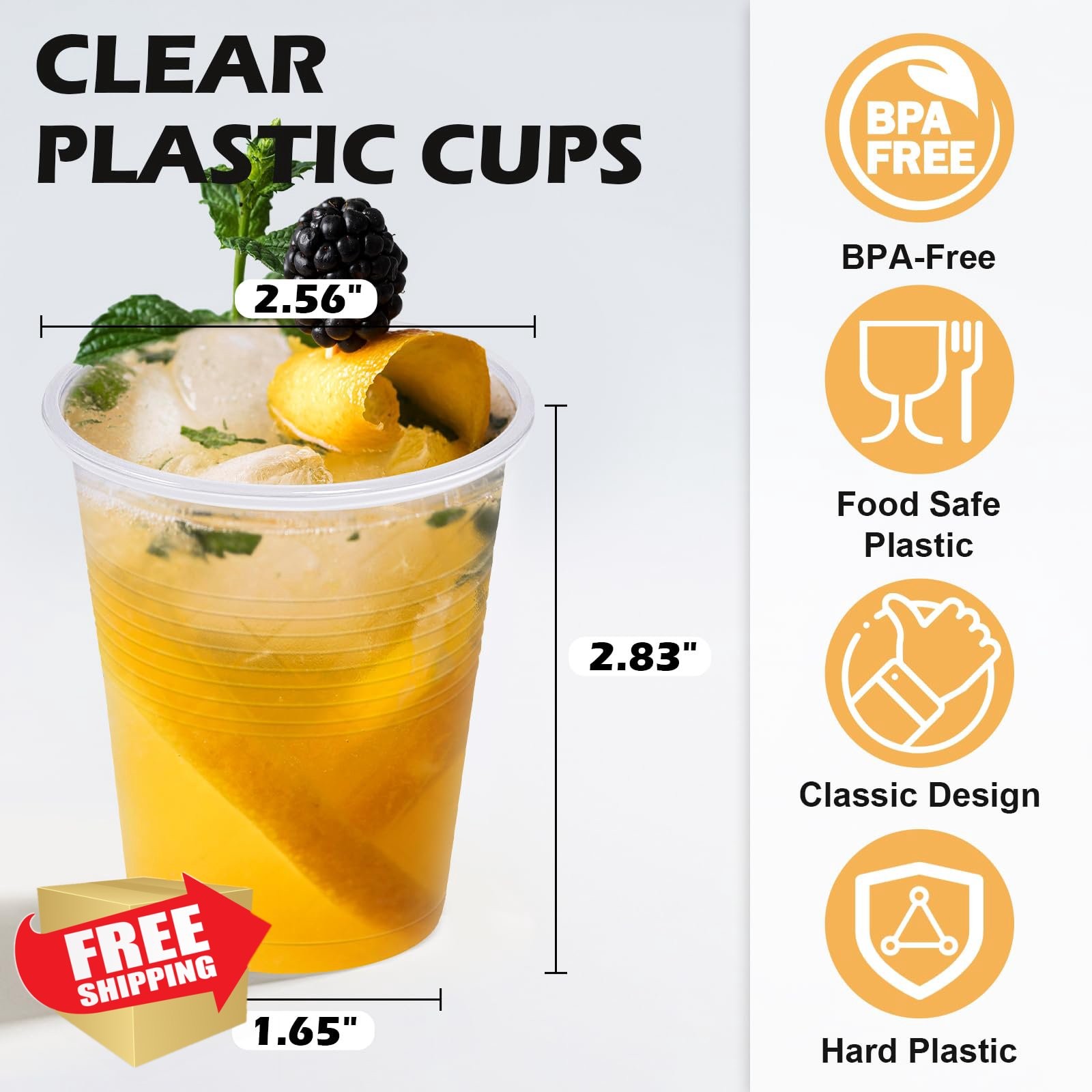 Clawsoff 5 oz Clear Plastic Cups 1500 Pack Small Bathroom Mouthwash