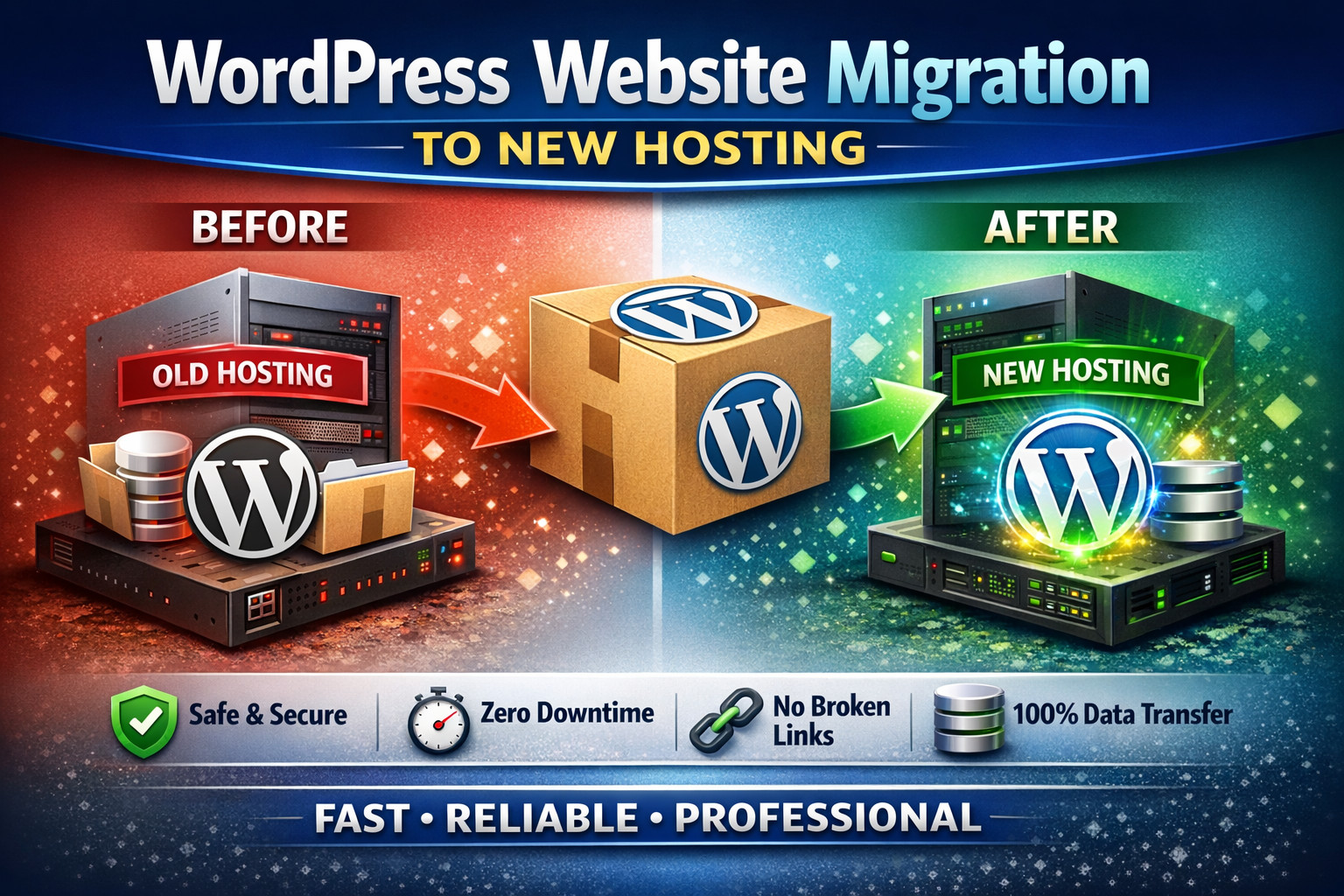 WordPress Website Migration / Transfer to New Hosting – Fast, Secure, Zero Downt