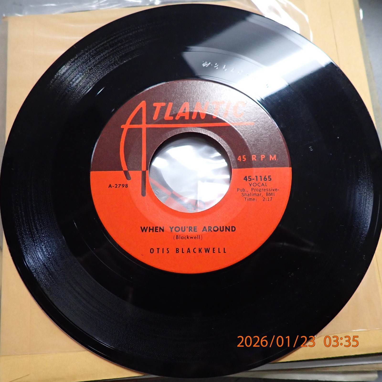 NM Otis Blackwell ‎ Make Ready For Love / When You're Around  Atlantic 45-1165