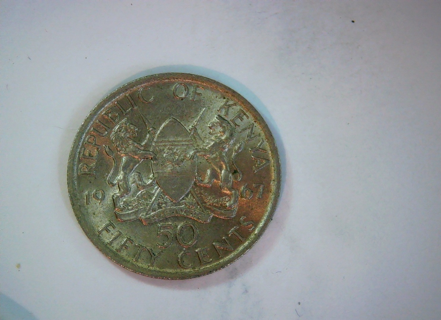 Kenya 1967 50 Cents Jomo Kenyatta (1st series) 50 Cents Coin