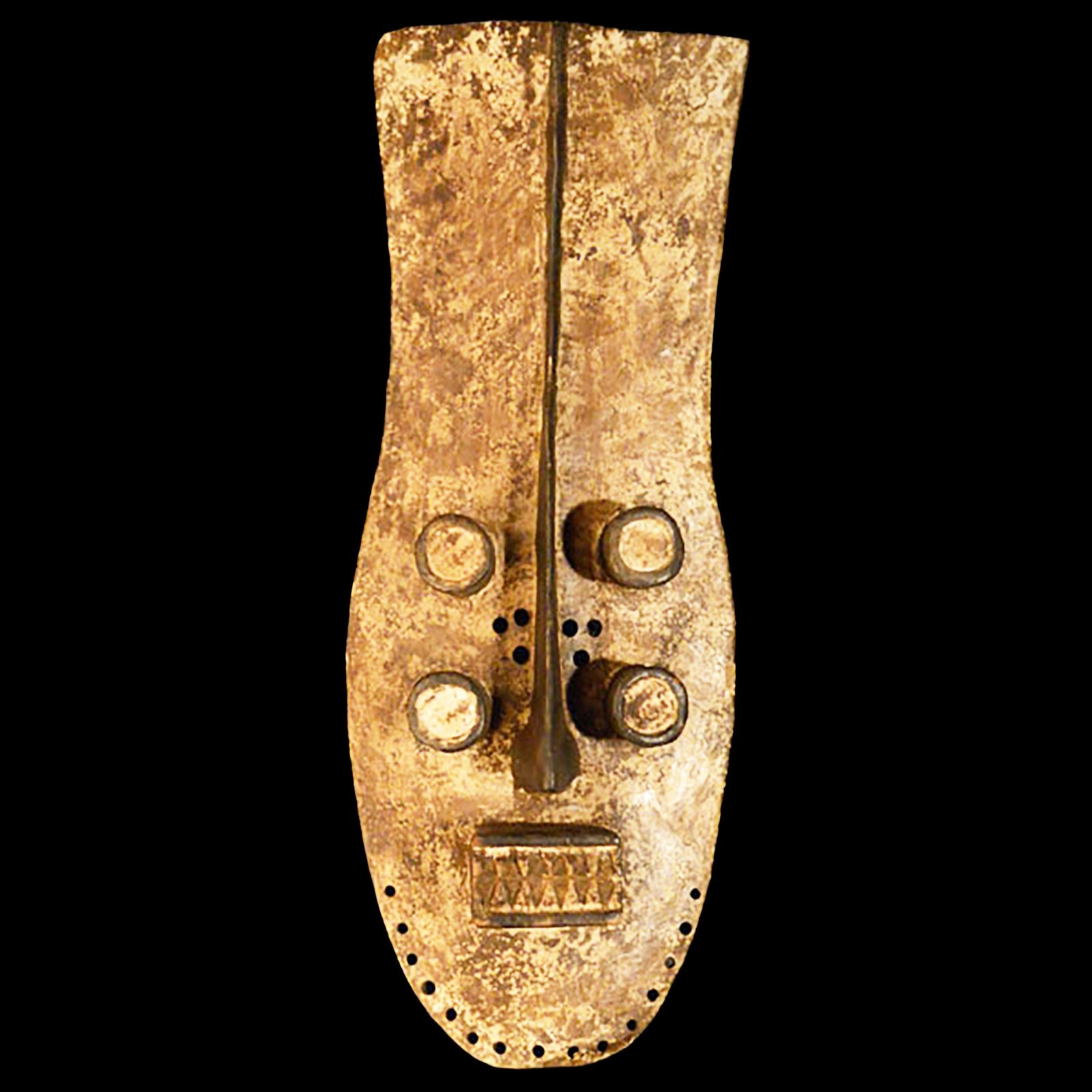 African Grebo War Mask 38 - Wood Tribal Wall Art